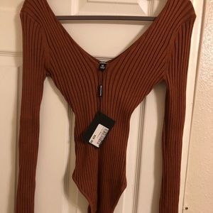 New Medium Bodysuit in Pecan